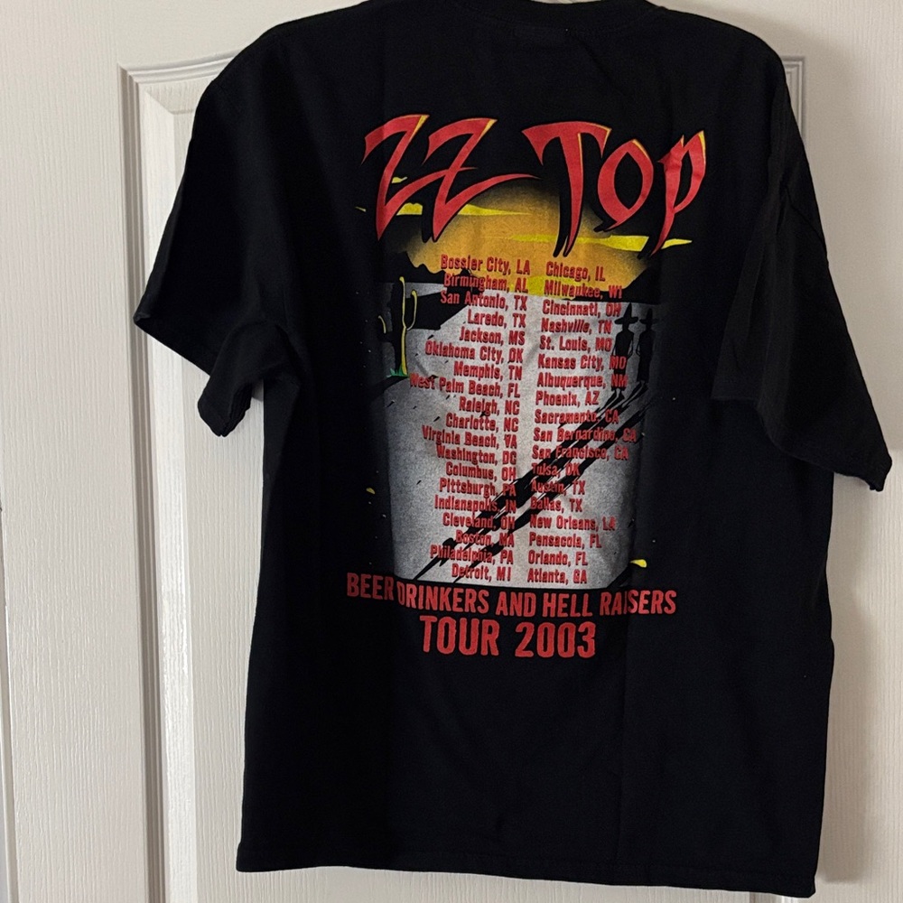 Black vintage 2003 ZZ Top Mescalero concert Graphic T-Shirt - Picture 2 of 5
